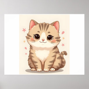 Gato brillante: Kawaii dulce arte gatito para cual