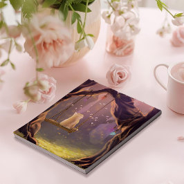 Gato caprichoso en un columpio Bloc de notas