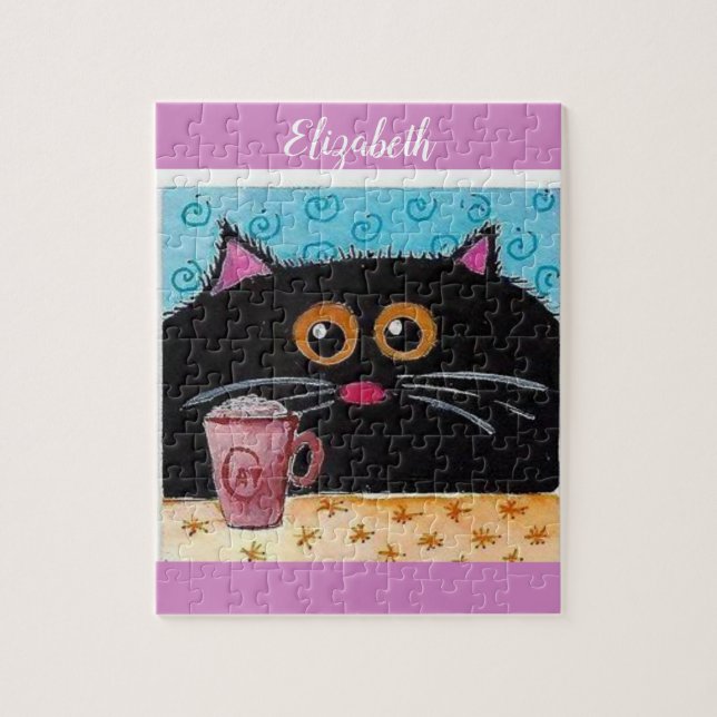 Gato caprichoso rompecabezas Daisy (Vertical)