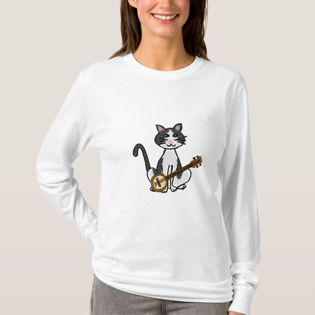 Gato CO que juega la camisa del banjo (Anverso)