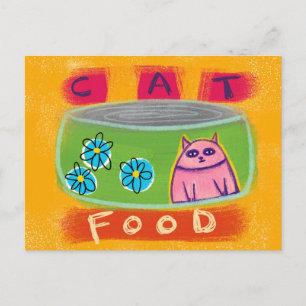 Gato Comida Verde Puede - Graciosa Postales Para G