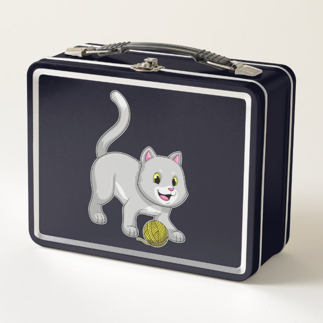 Gato con bola de hilo de lana (Anverso)
