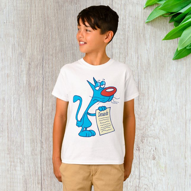 Gato con camiseta exigida (Subido por el creador)