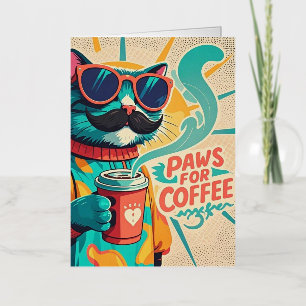 Gato con gafas de sol sobredimensionadas, sostenie