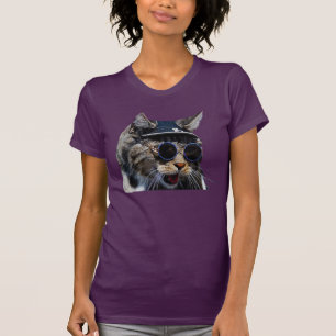 Gato con gafas de sol y camiseta para mujeres Gorr
