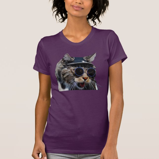 Gato con gafas de sol y camiseta para mujeres Gorr (Anverso)