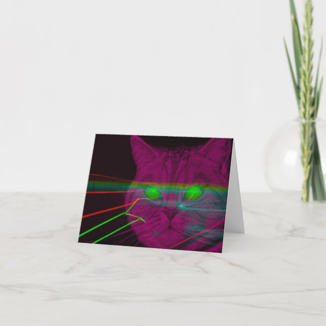Gato Con Lágrimas En Los Ojos, Bien Con Tarjeta (Anverso)
