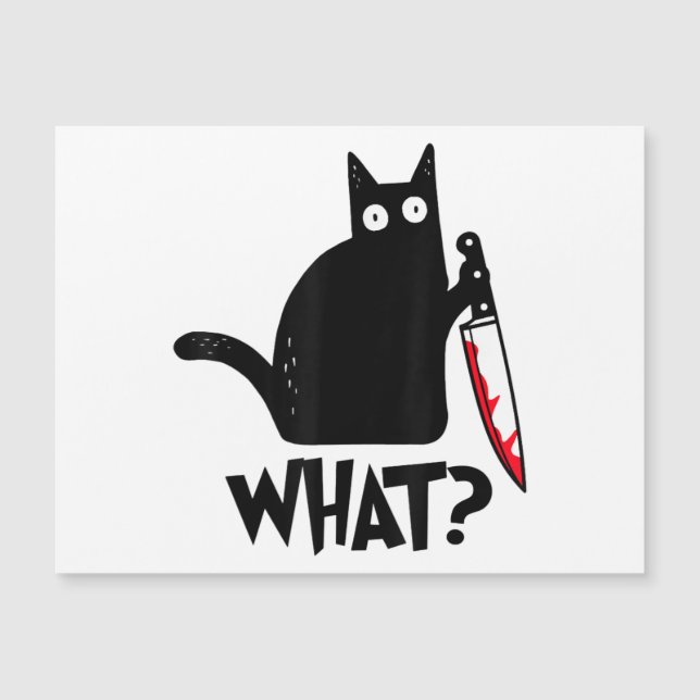 Gato con qué gracioso gato negro de camisas asesin (Anverso)