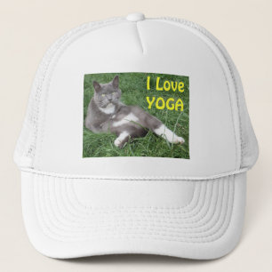 Gato con sombrero amo yoga