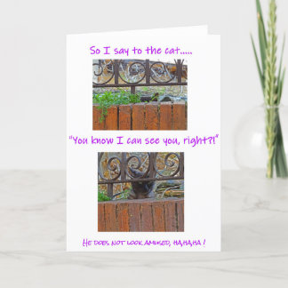 Gato con tarjeta de actitud