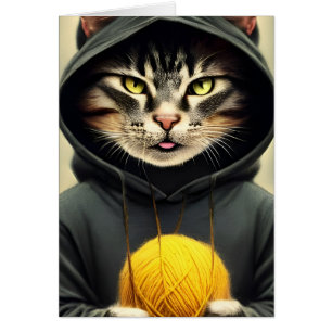 Gato Con Una Bola De Yarn Todas Las Ocasiones