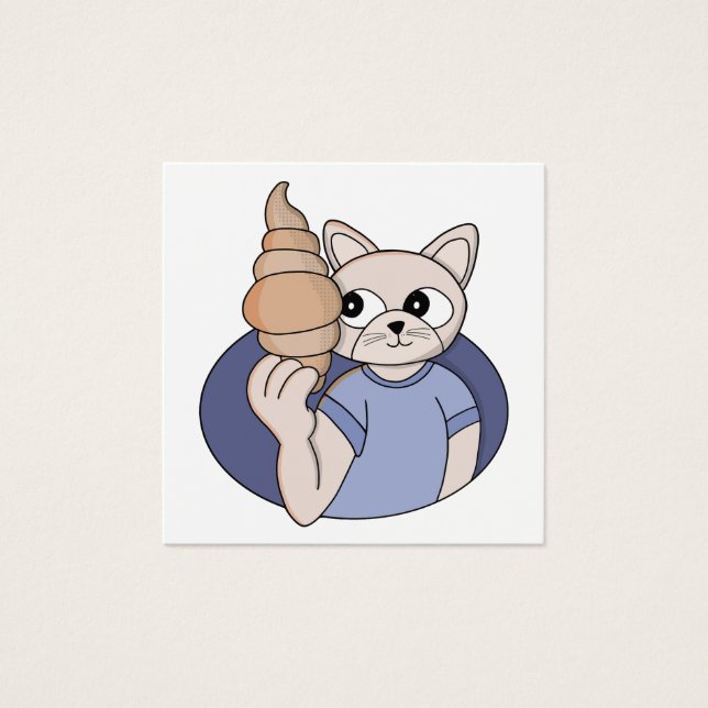 Gato Croissant Divertido (Anverso)