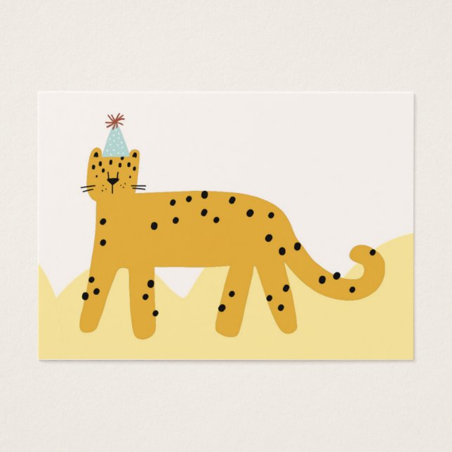 Gato cumpleañero con tonos amarillos (Frente)