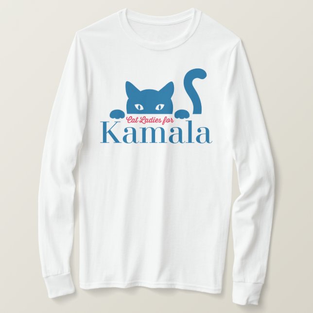 Gato Damas de la camiseta de Kamala (Anverso del diseño)