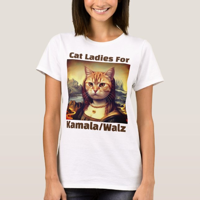 Gato Damas De La Camiseta Del Gato De Kamala (Anverso)