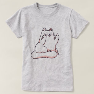 Gato Dando La Camiseta De Dedo