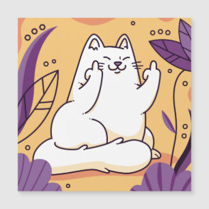 Gato dándole el dedo