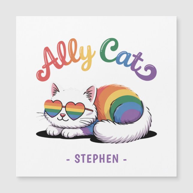 Gato de Ally - Orgullo Gay Blanco (2) (Anverso)