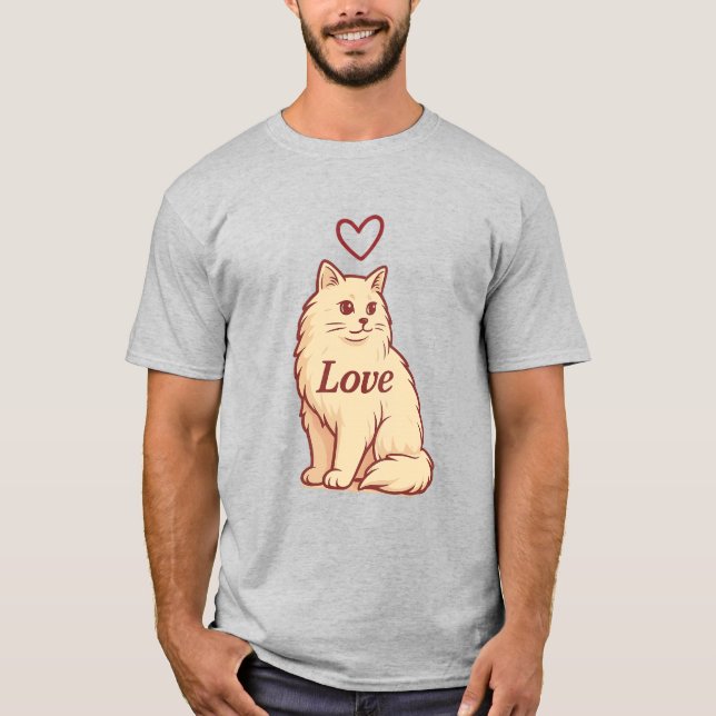 Gato de amor de camiseta (Anverso)