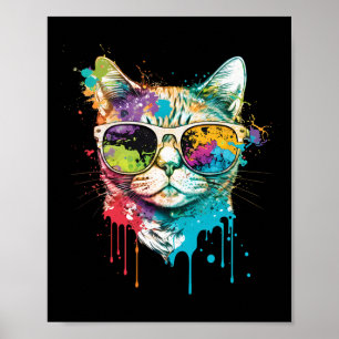 Gato de arte pop con estilo de gato