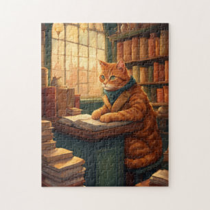 gato de biblioteca #14 rompecabezas