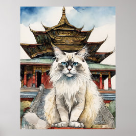Gato de Birman - Imprimir arte de gato