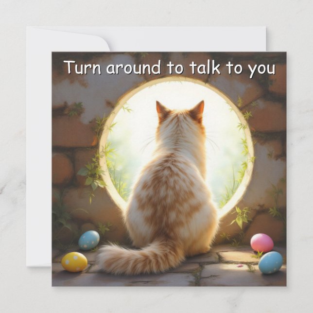 Gato de Birman - Tarjeta de vacaciones de Pascua (Anverso)