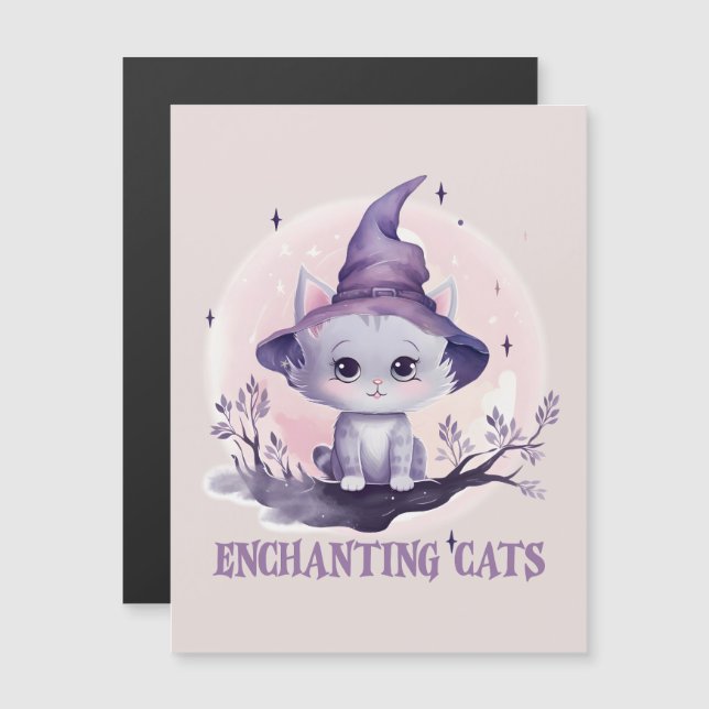 Gato de bruja encantador (Anverso/Reverso)