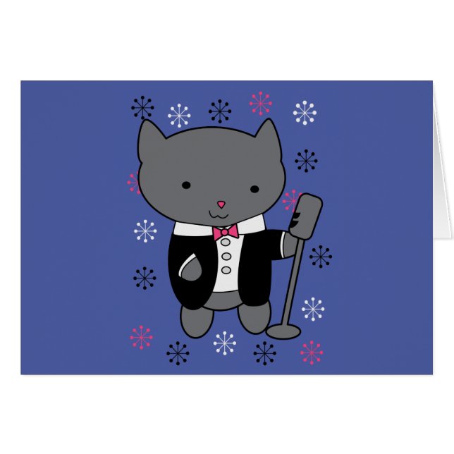 Gato de cantante de jazz (Anverso (Horizontal))