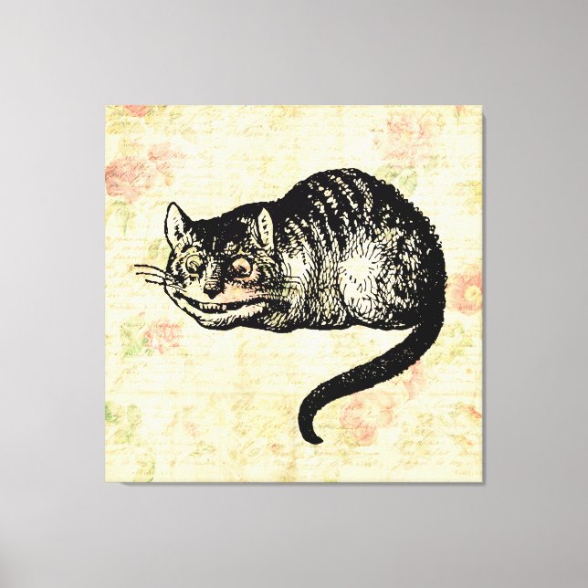 Gato de Cheshire Alicia en el Ilustracion de arte  (Anverso)