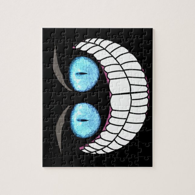 Gato de Cheshire - rompecabezas de los ojos azules (Vertical)