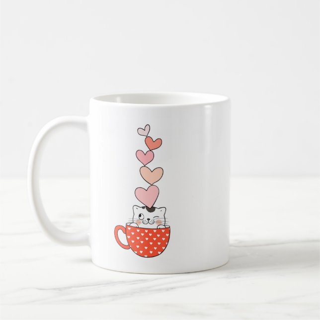 Gato de copa con corazón (Izquierda)