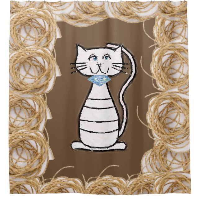 Gato de cortina de ducha (Anverso)