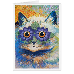 Gato de flores por Louis Wain