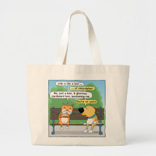 Gato de Funn y la bolsa de asas del perro
