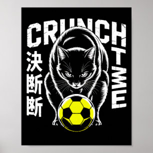 Gato de fútbol gráfico - Arte mural motivacional