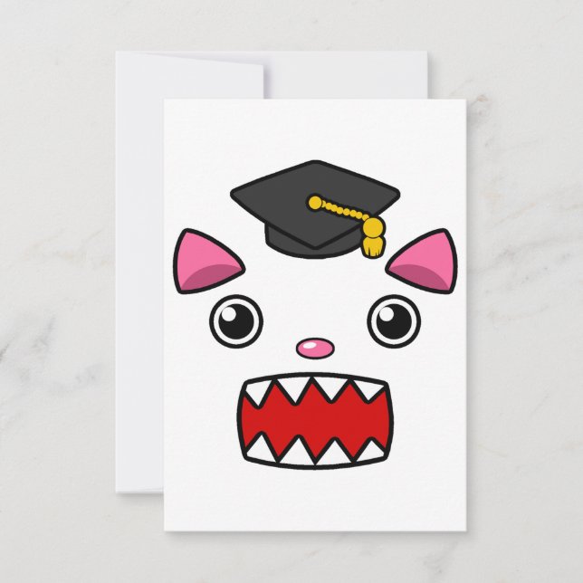 Gato de Graduación Emocionado (Anverso)