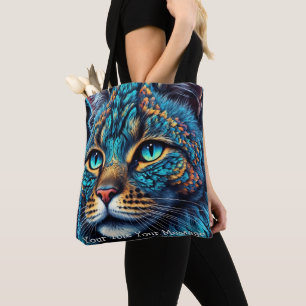 Gato de Guardianes cósmicos - Bolsa de Tote Neon G