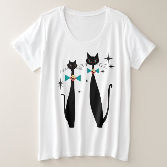 Gato de Guay MCM moderno de la era atómica de medi (Anverso del diseño)