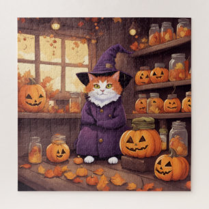 gato de halloween #2 rompecabezas