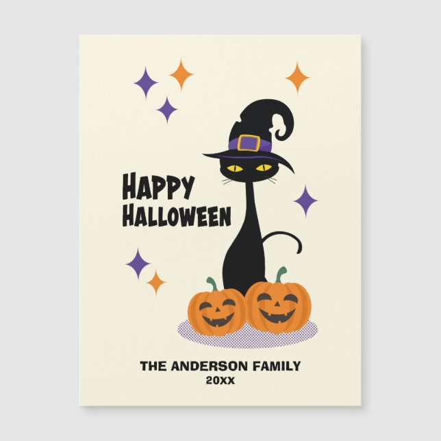 Gato de Halloween Atómico de Mitad de Siglo (Anverso)