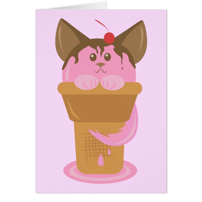 Gato de helado de fresa (Frente)