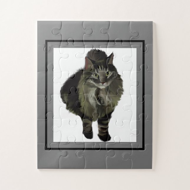 Gato de Jigsaw Puzzle Maine Coon (Vertical)