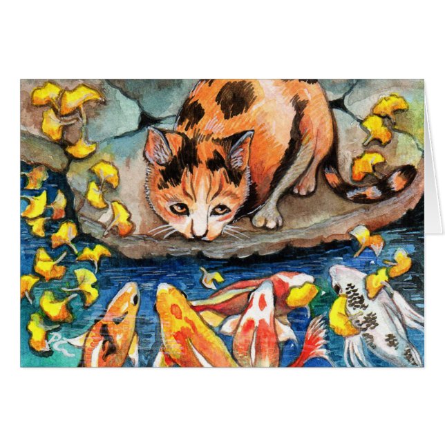 Gato de Koi Pond (Anverso (Horizontal))