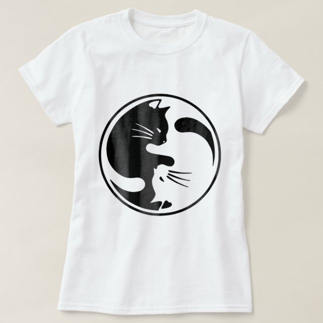 Gato de la camiseta de un gato YinYang (Diseño del anverso)