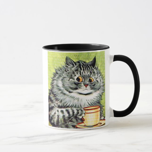 Gato de la taza de té de Louis Wain (Derecha)
