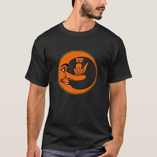 gato de los años 30 en la camiseta de la luna