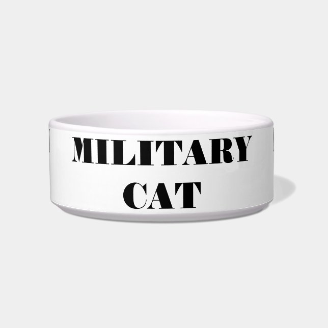 Gato de los militares del cuenco del perro (Frente)