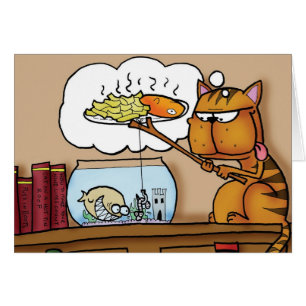 Gato de los pescado frito con patatas fritas