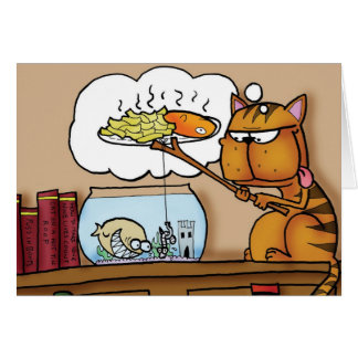 Gato de los pescado frito con patatas fritas